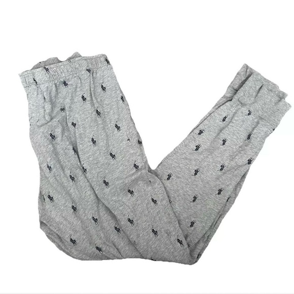 Men’s Polo Ralph Lauren Lounge Pants With Logo Pattern Size Medium - Picture 1 of 3